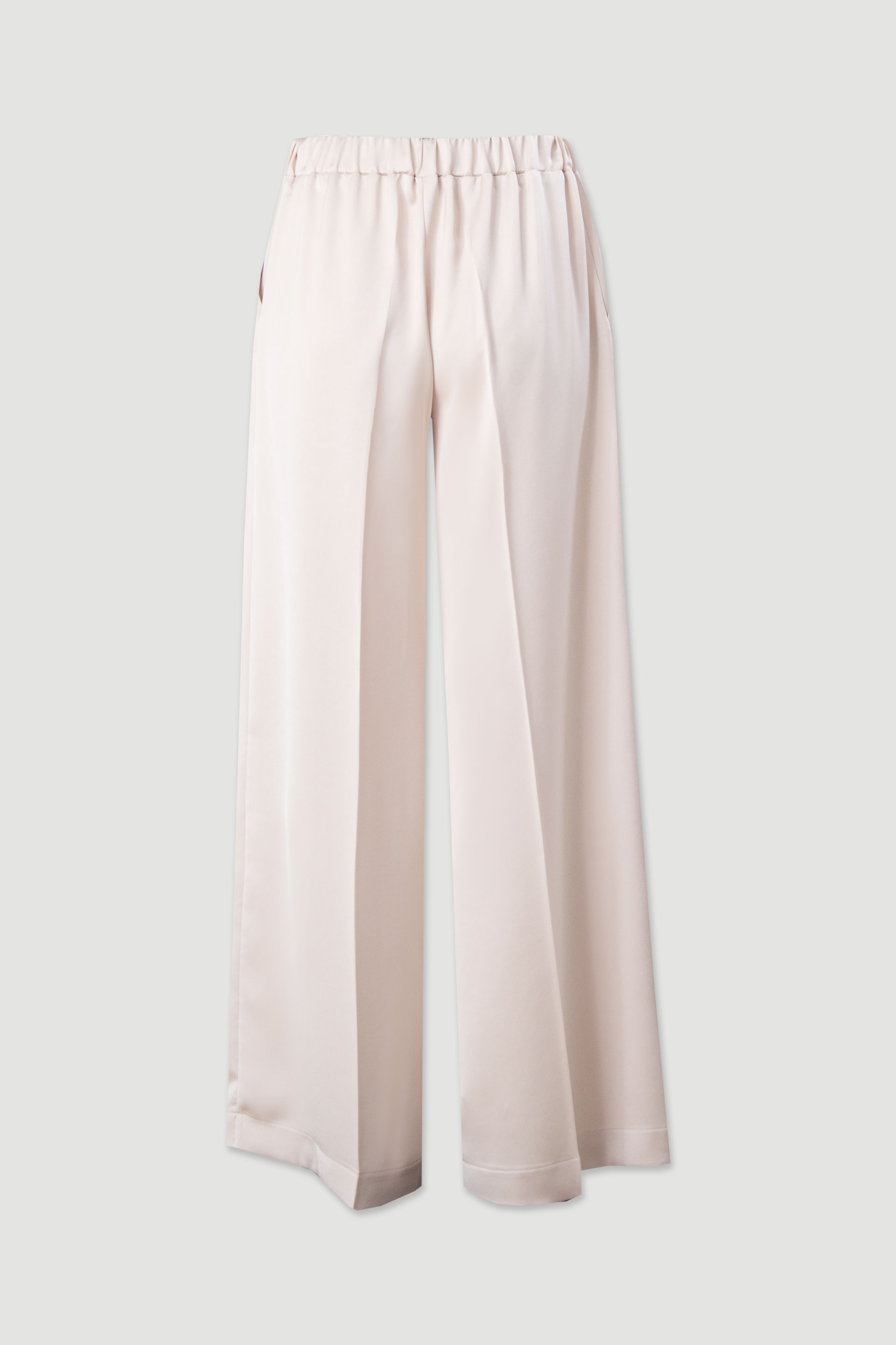 Calça wide leg acetinada