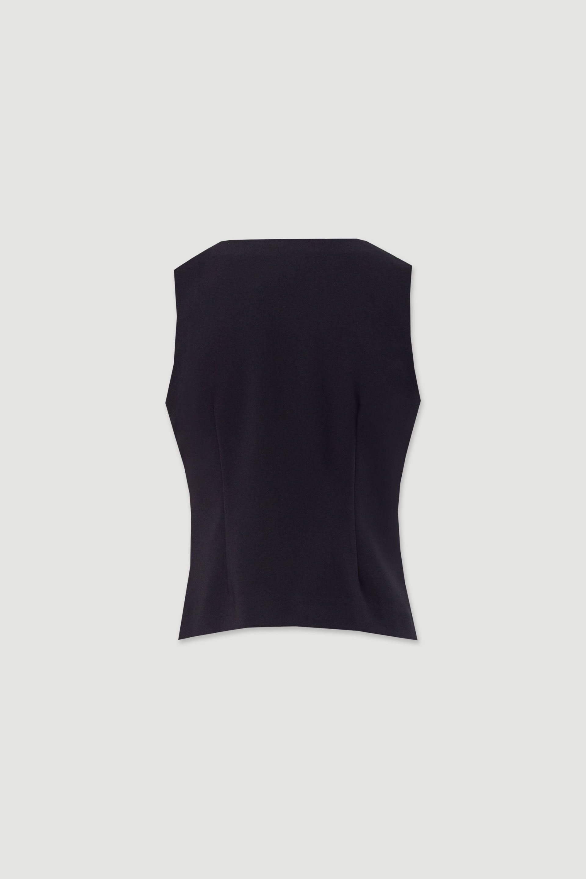 Chaleco corto entallado con cierre cruzado