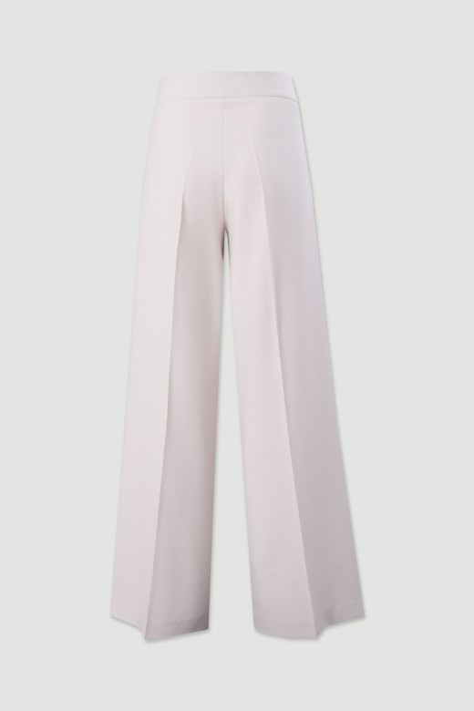 Cala clssica wide leg de cintura subida