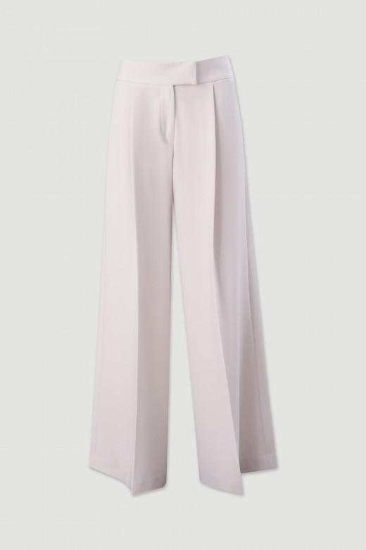 Cala clssica wide leg de cintura subida