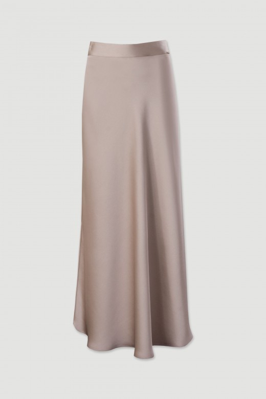 Long satin skirt