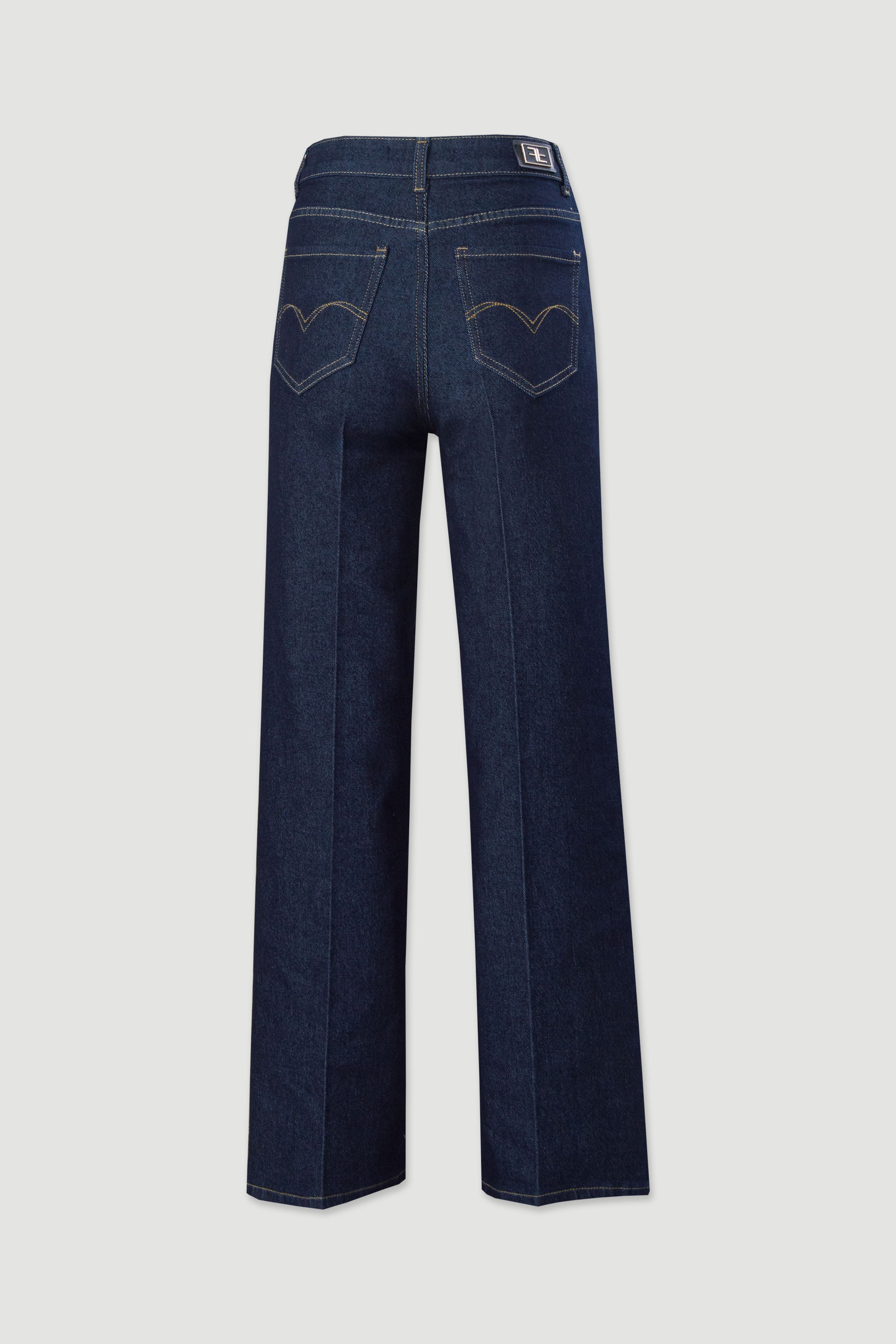 Jean droit taille haute