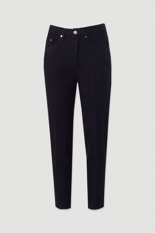 Mom fit jeans in cotton blend