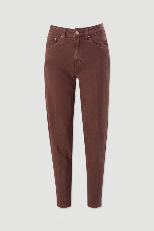 Mom fit jeans in cotton blend
