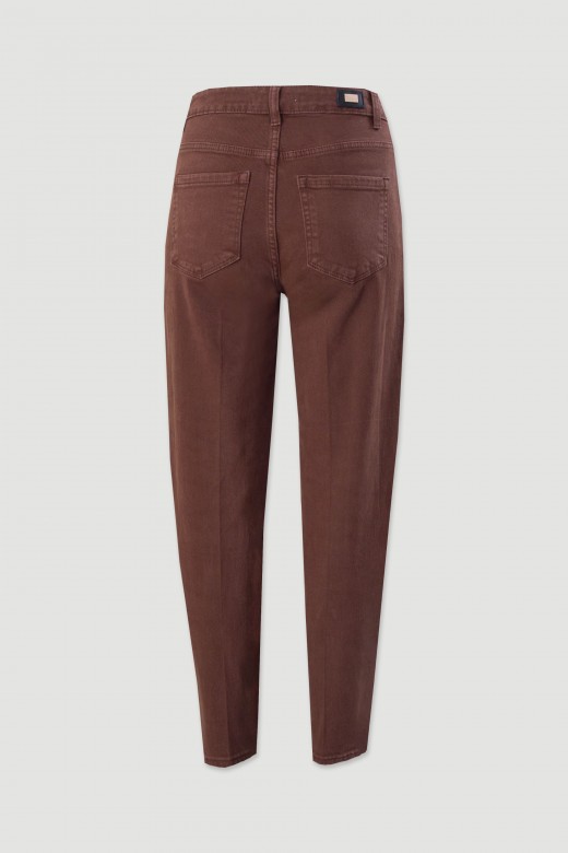 Mom fit jeans in cotton blend