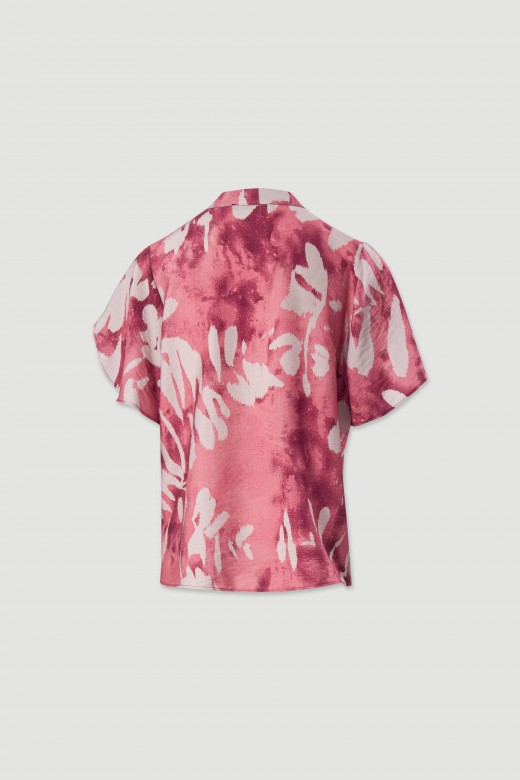 Túnica estampada com decote em v Túnica estampada com decote em v