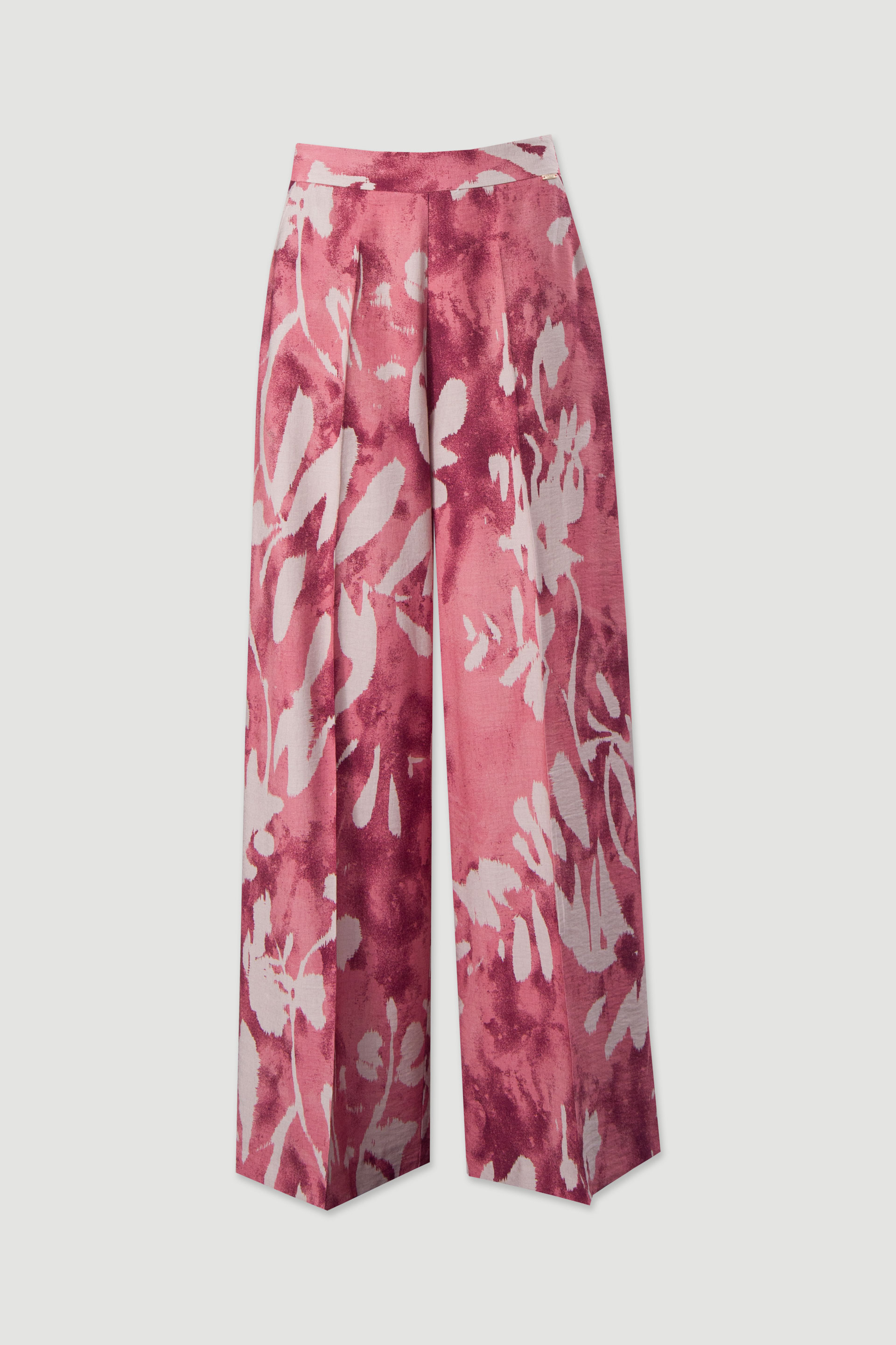 Calça wide leg estampada