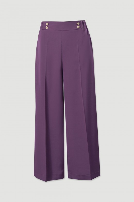 Wide-leg culotte trousers