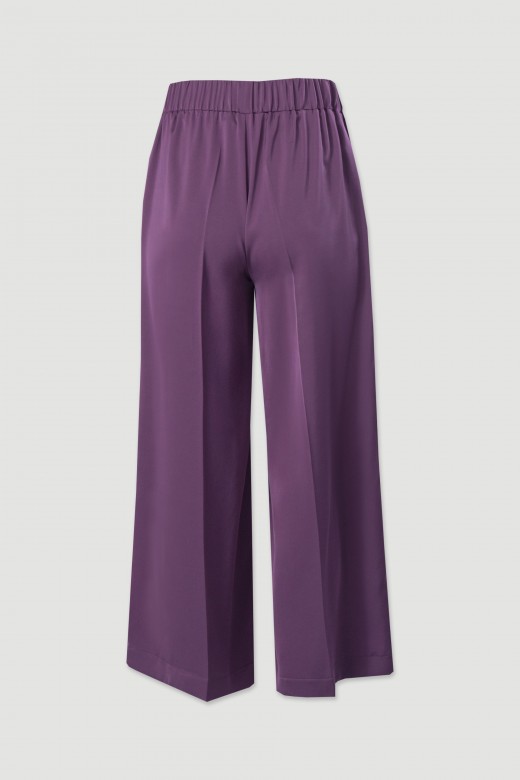 Wide-leg culotte trousers