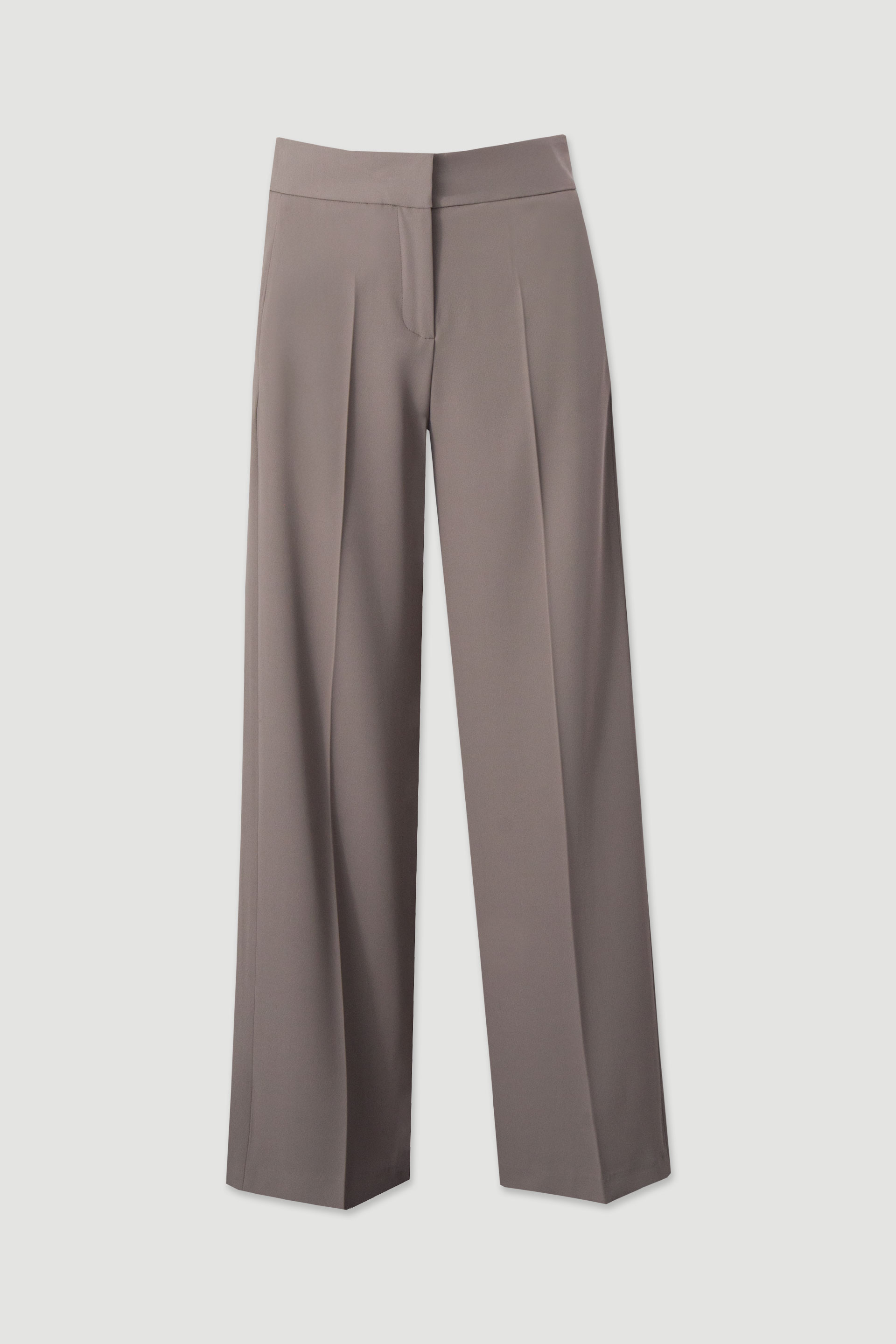 Classic wide-leg trousers with slit detail