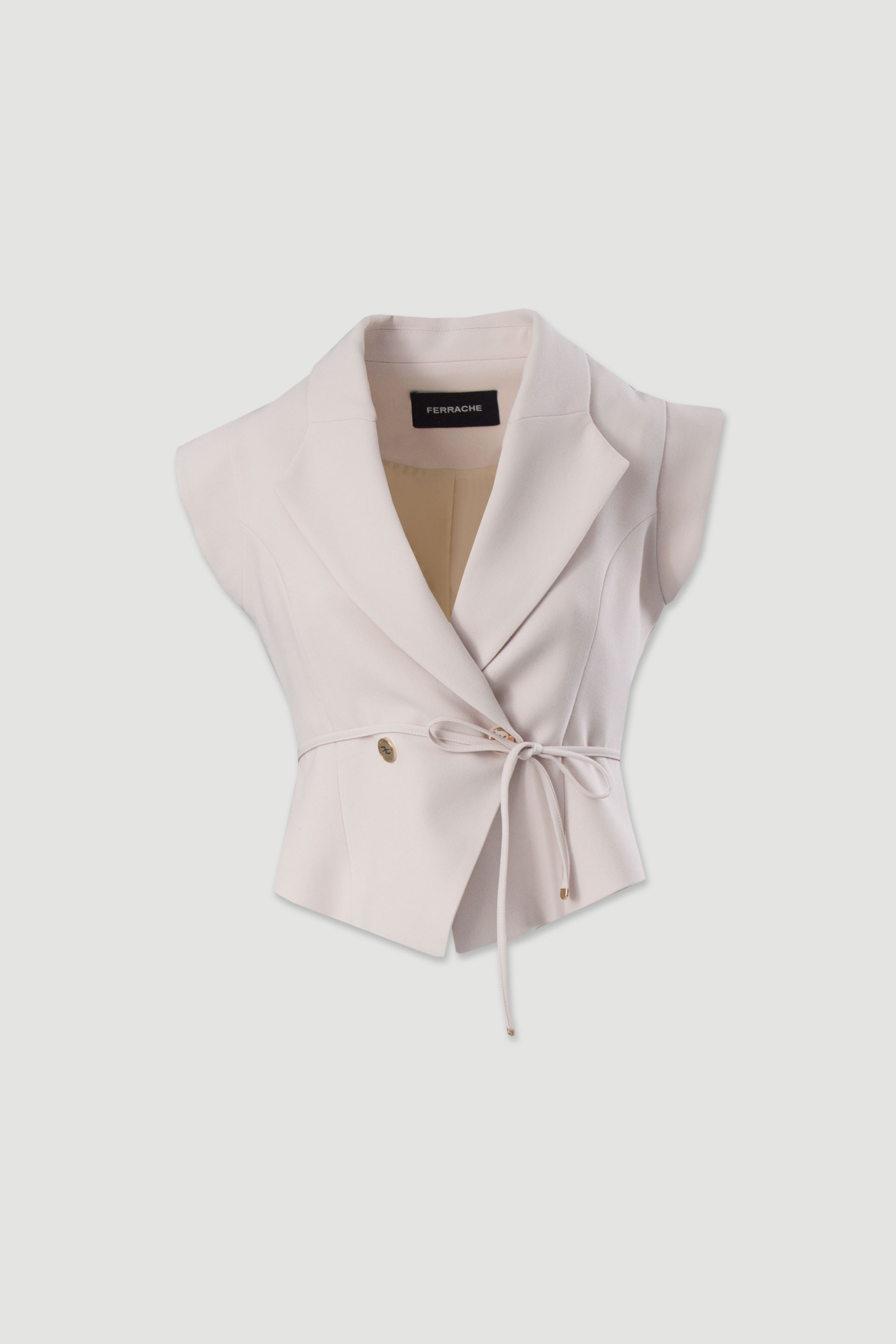 Chaleco clásico entallado con cierre cruzado