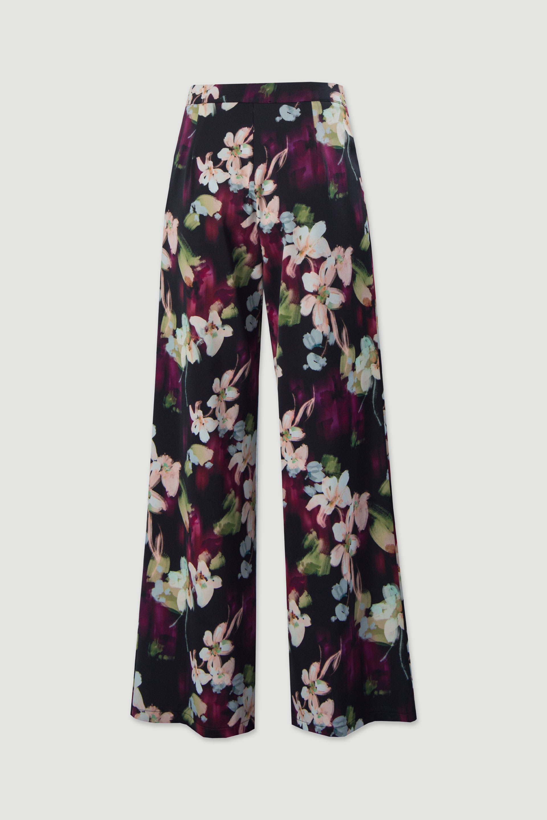 Calça fluida estampada floral