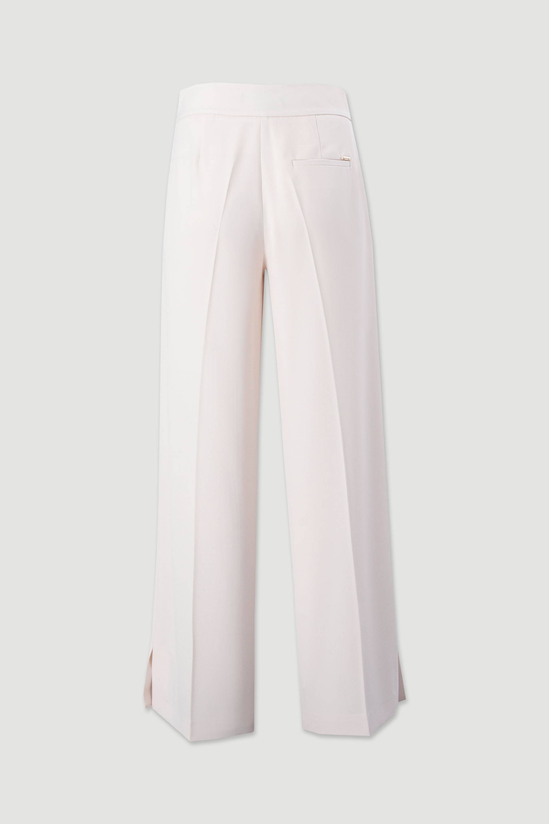 Classic wide-leg trousers with slit detail