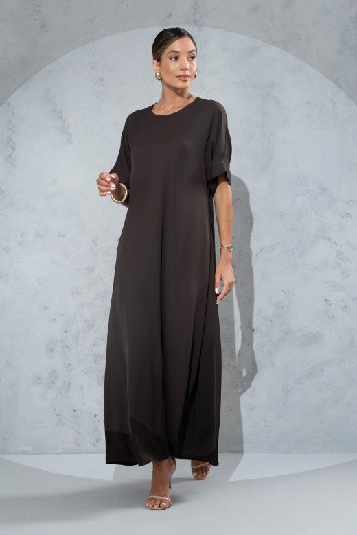 Vestido largo fluido con bolsillos