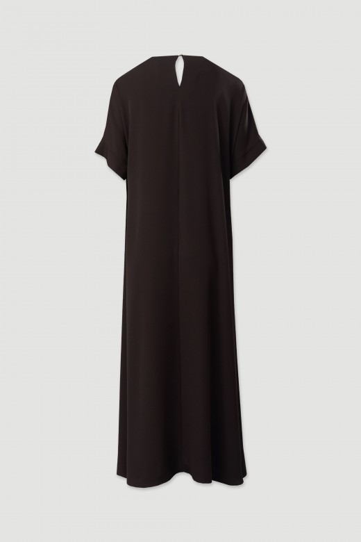 Vestido largo fluido con bolsillos