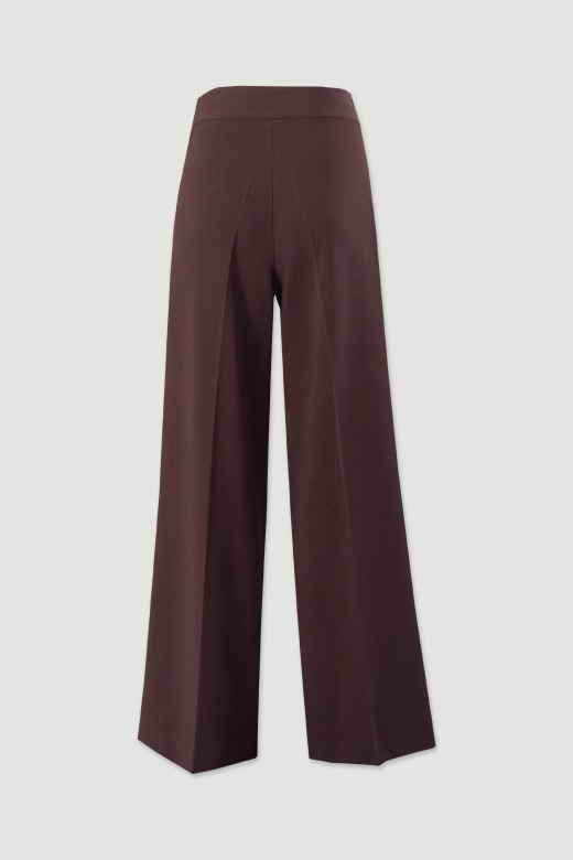 Pantaln clsico wide leg de tiro alto