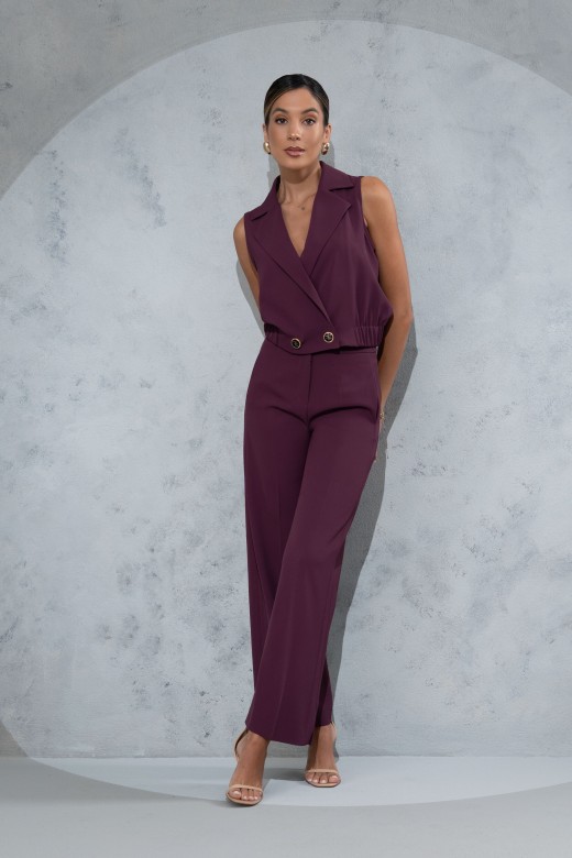 Classic wide-leg trousers with slit detail Classic wide-leg trousers with slit detail