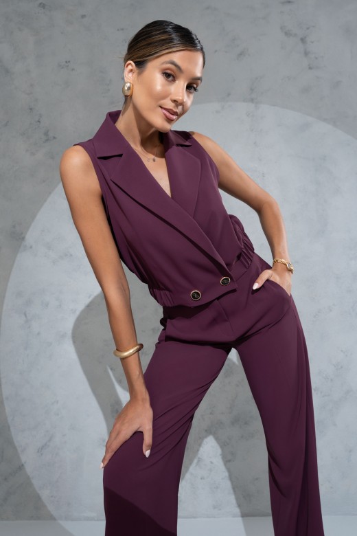 Cropped wrap top with elastic waistband