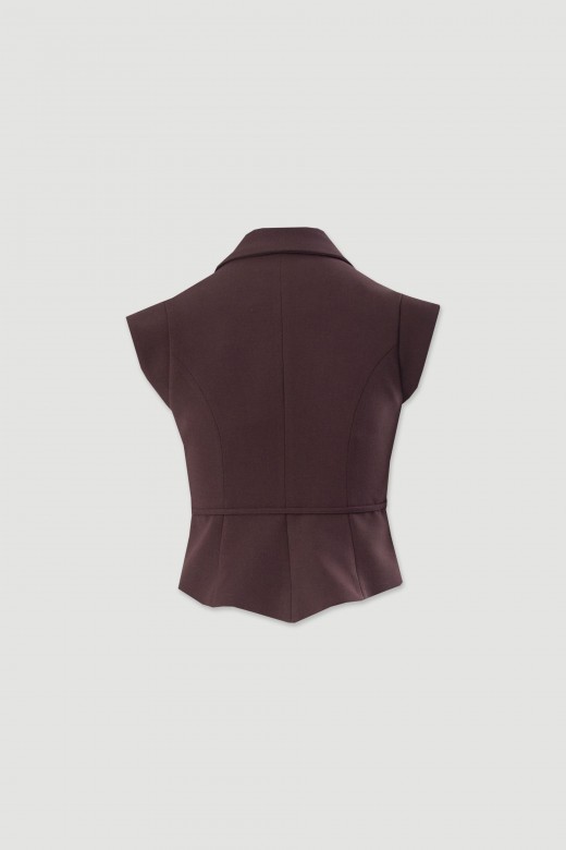 Fitted classic wrap-style vest