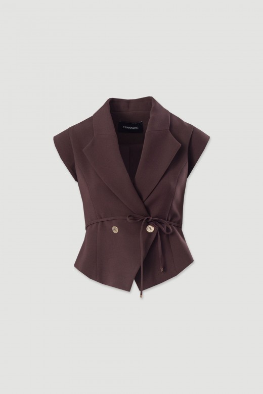 Fitted classic wrap-style vest
