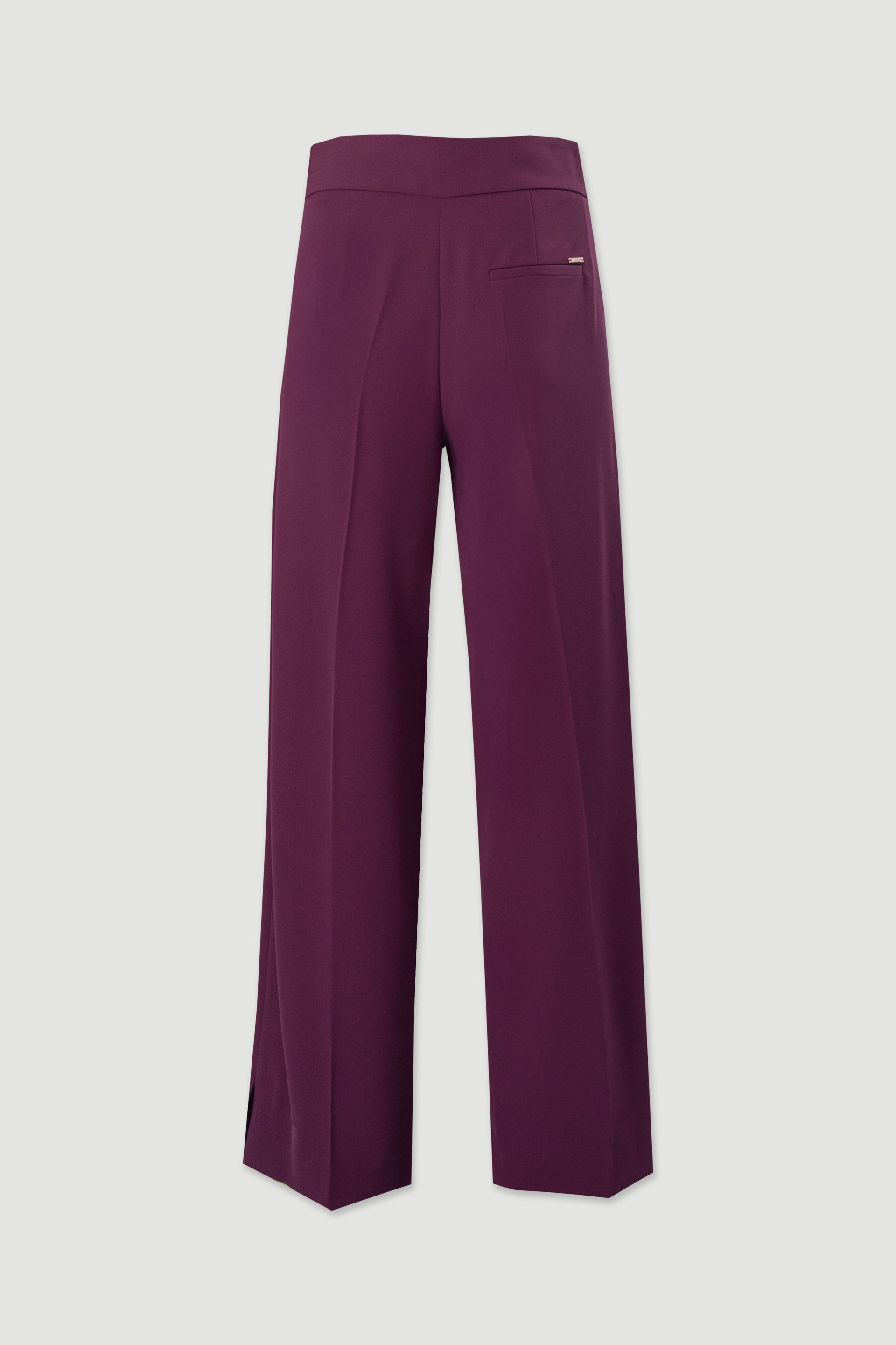 Classic wide-leg trousers with slit detail