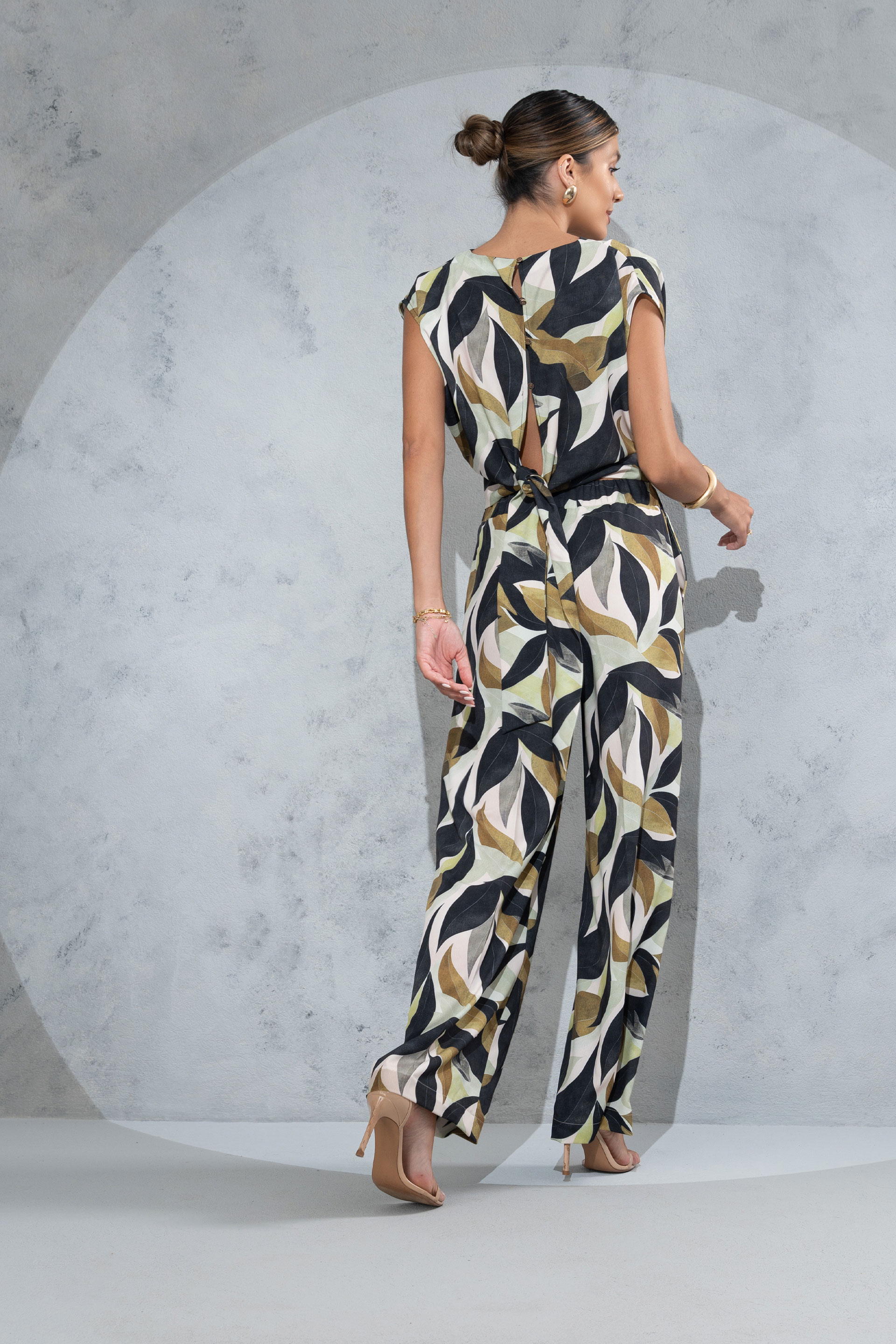 Calça fluida estampada