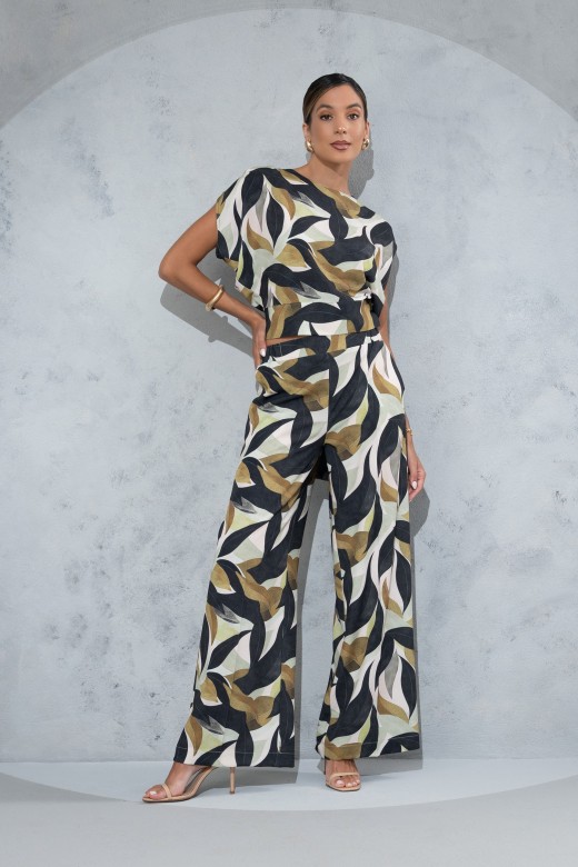 Flowy printed trousers