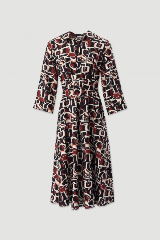 Vestido midi estampado
