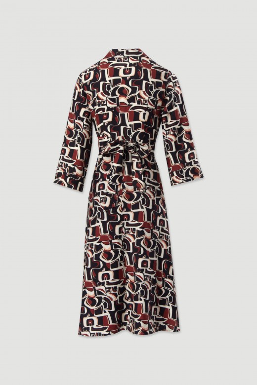 Vestido midi estampado