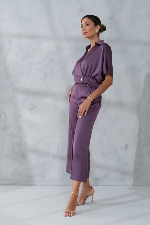 Wide-leg culotte trousers