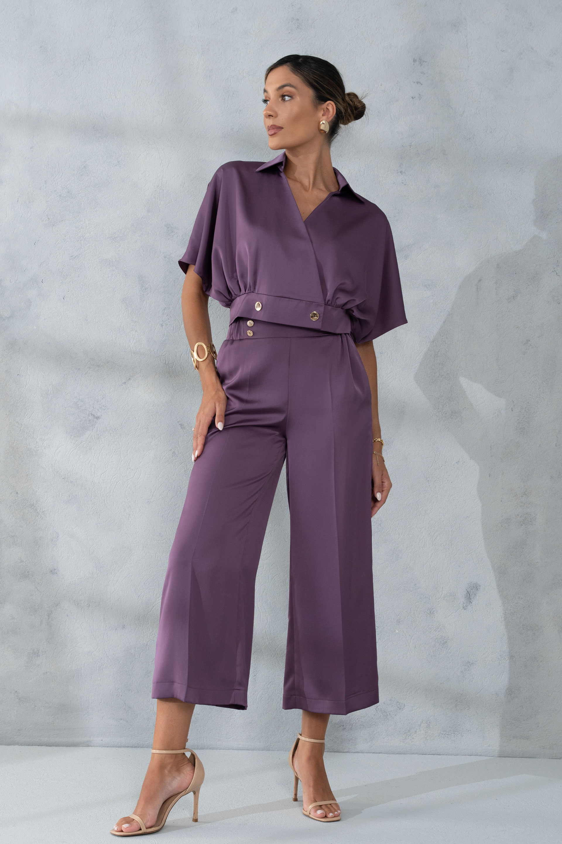 Calça culotte wide leg