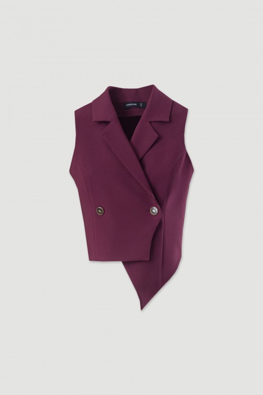 Asymmetric wrap vest