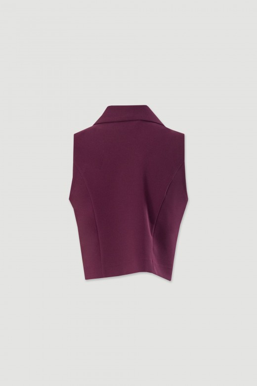Asymmetric wrap vest
