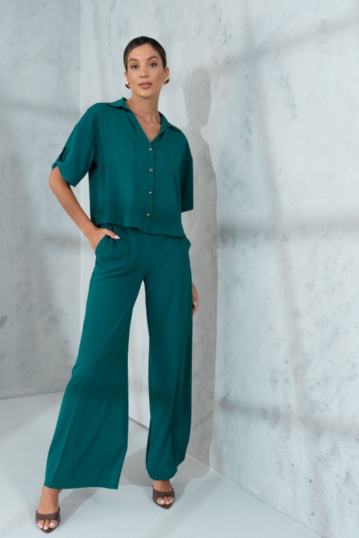 Fluid wide-leg trousers