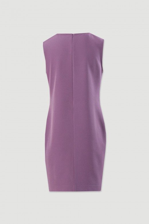 Classic fitted dress with tulle detail