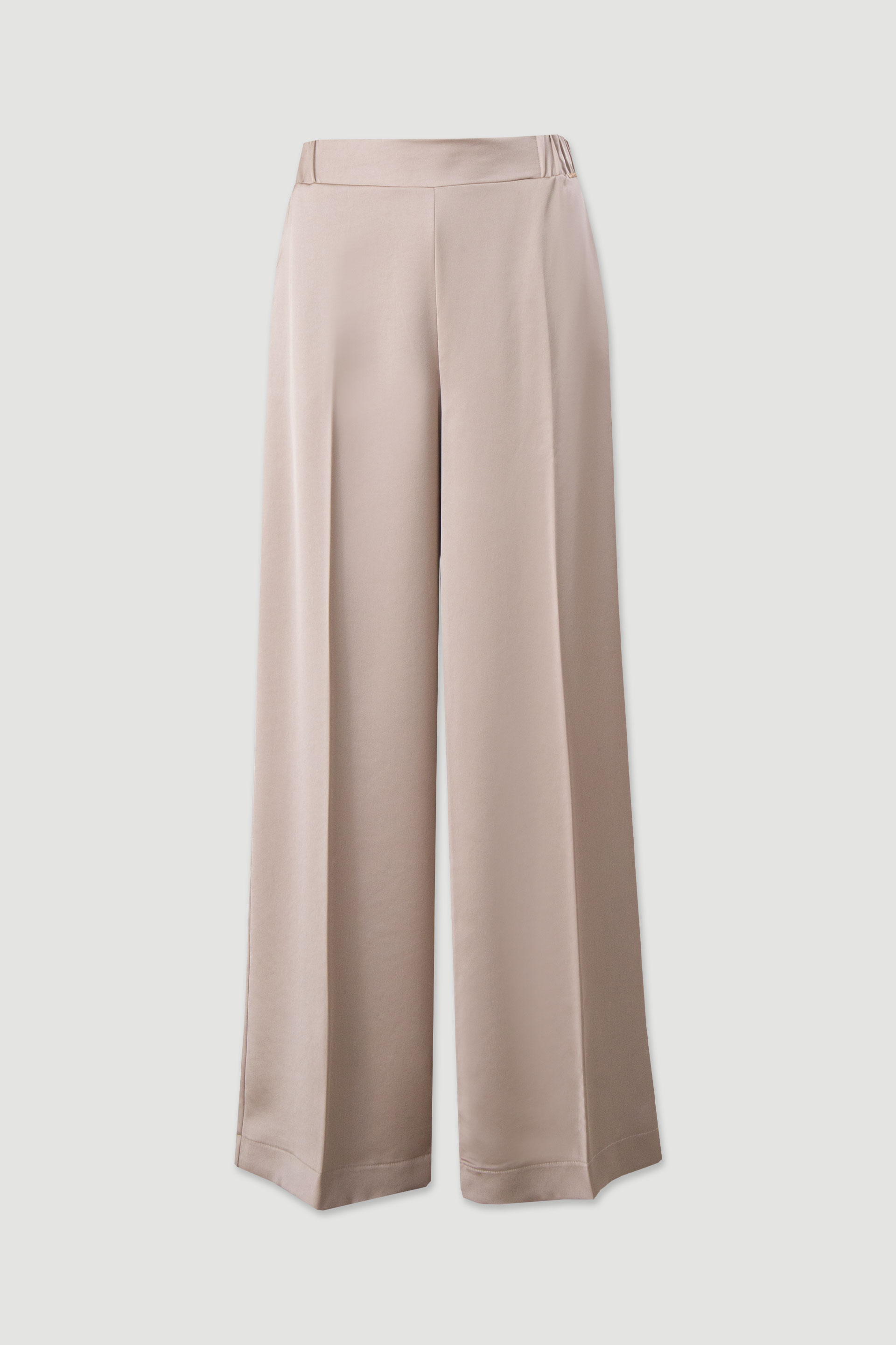 Calça wide leg acetinada