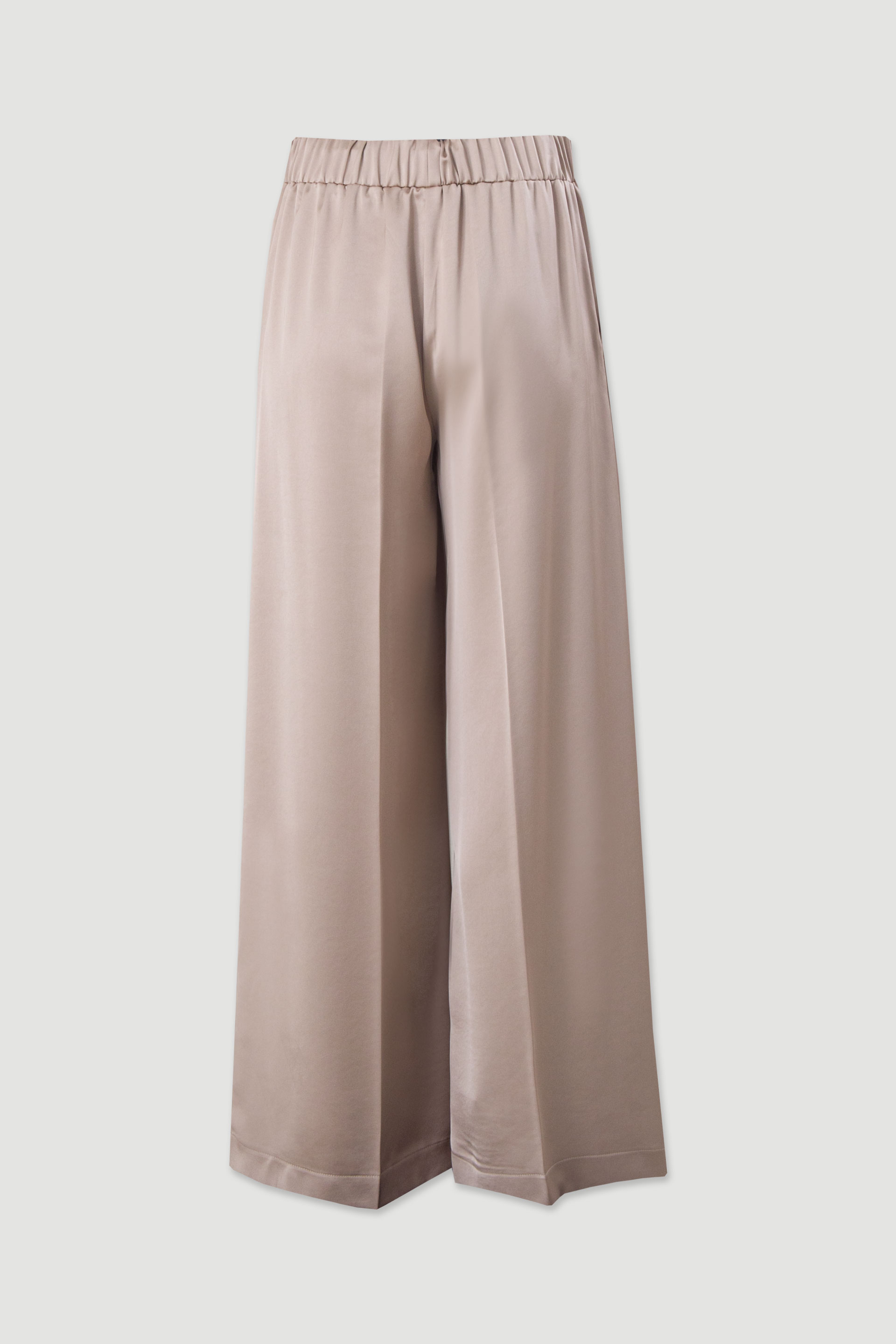 Calça wide leg acetinada