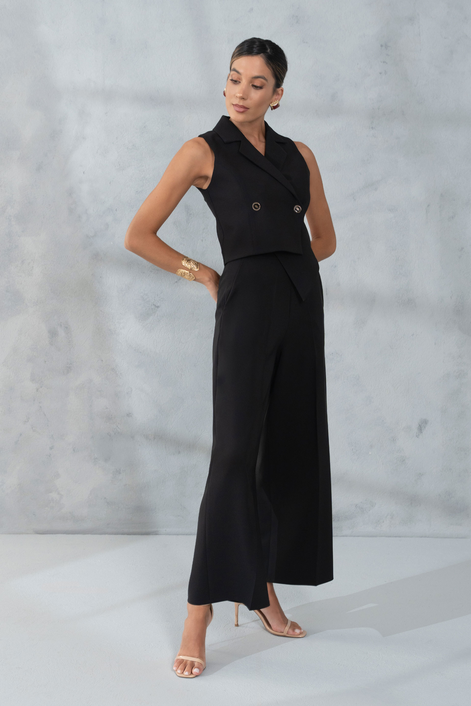 Chaleco asimétrico cruzado