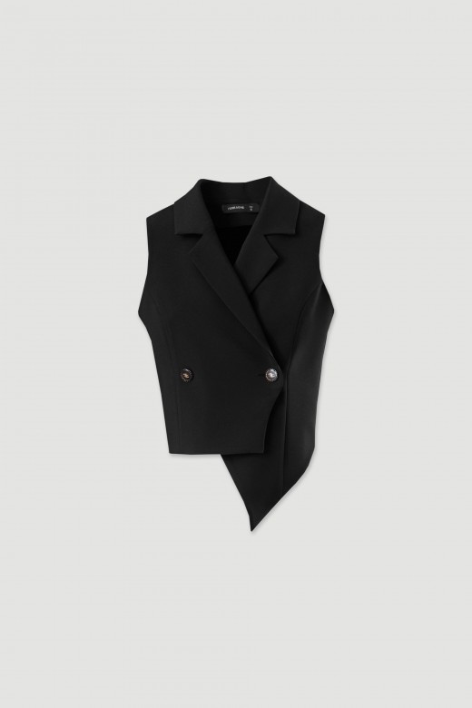 Asymmetric wrap vest