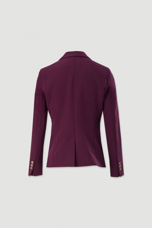 Blazer clssico de fato com botes metlicos