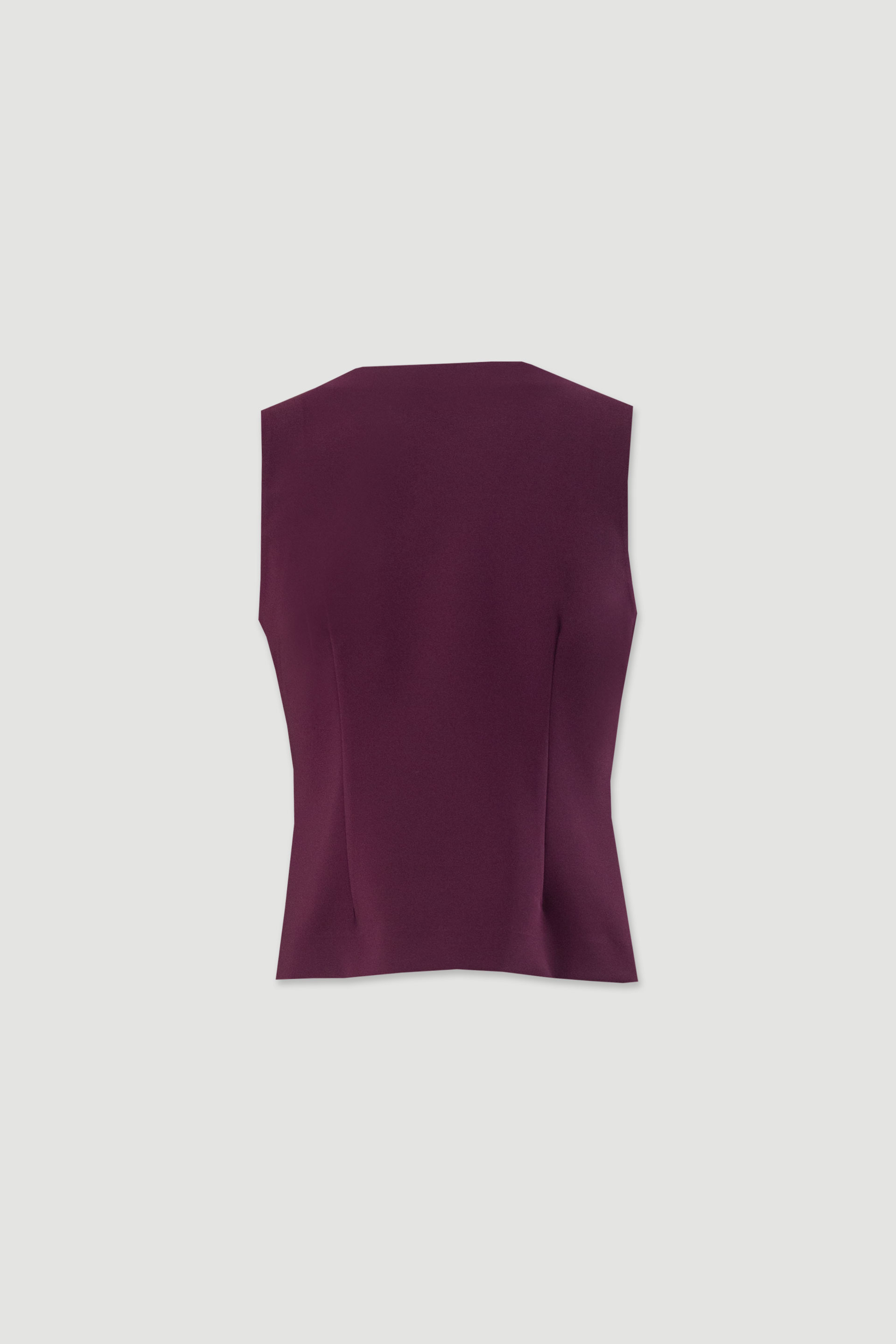 Chaleco corto entallado con cierre cruzado