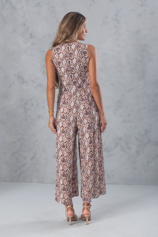 Macaco culotte fluido estampado