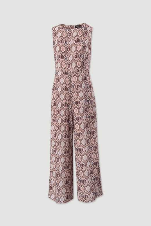 Macaco culotte fluido estampado
