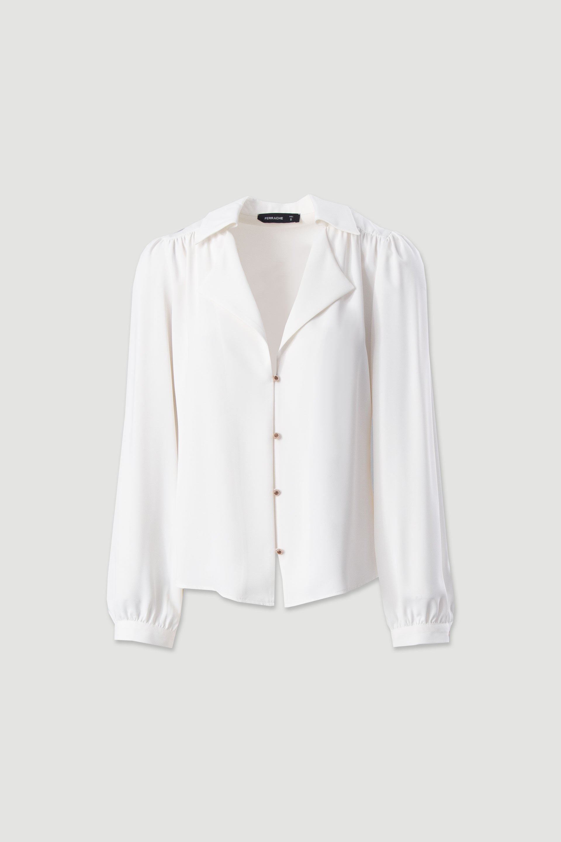 Blouse classique avec col et boutons frontaux
