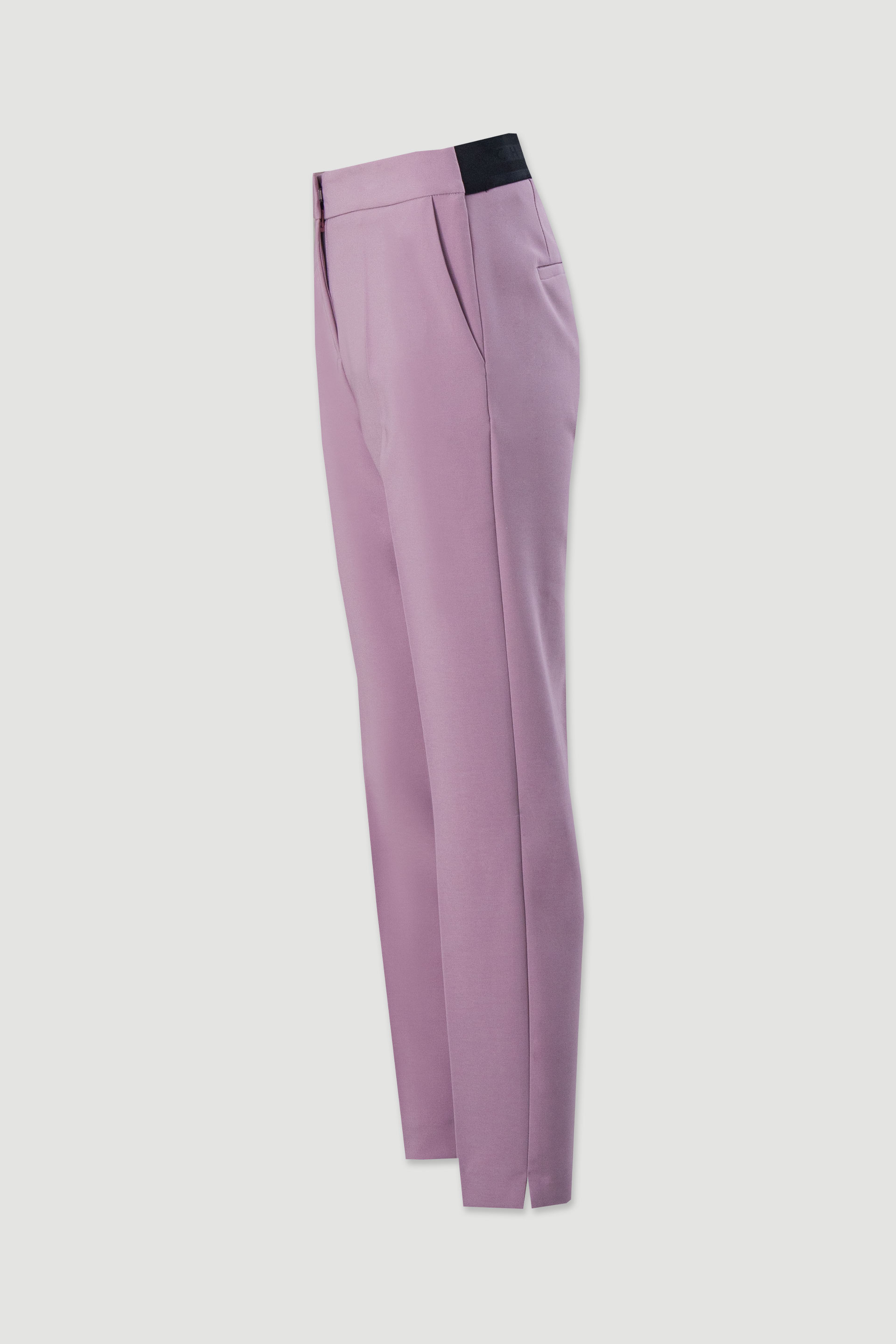 Pantalón clásico de tiro alto con detalle de cinturón elástico