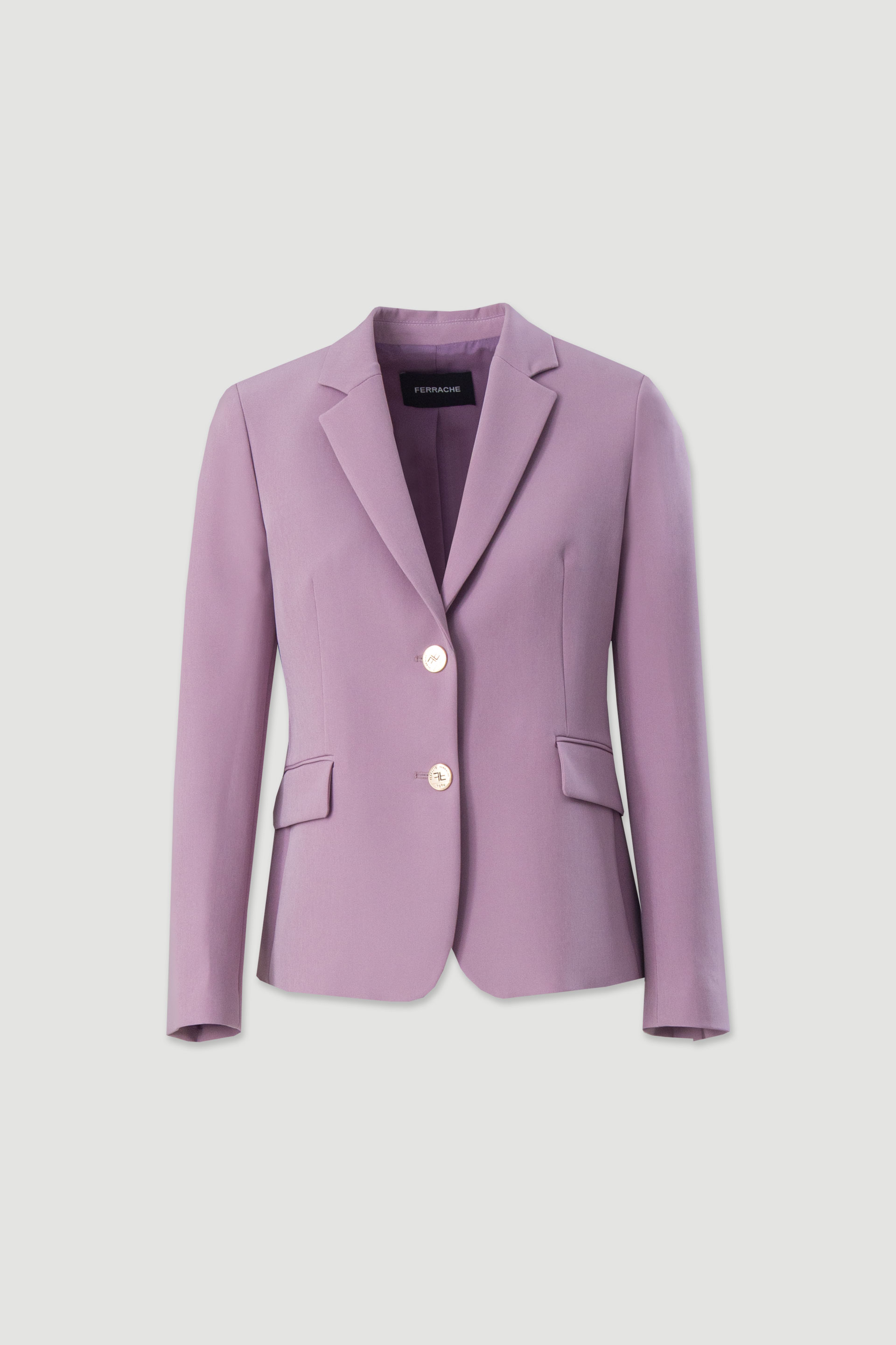 Blazer clássico de fato com botões metálicos