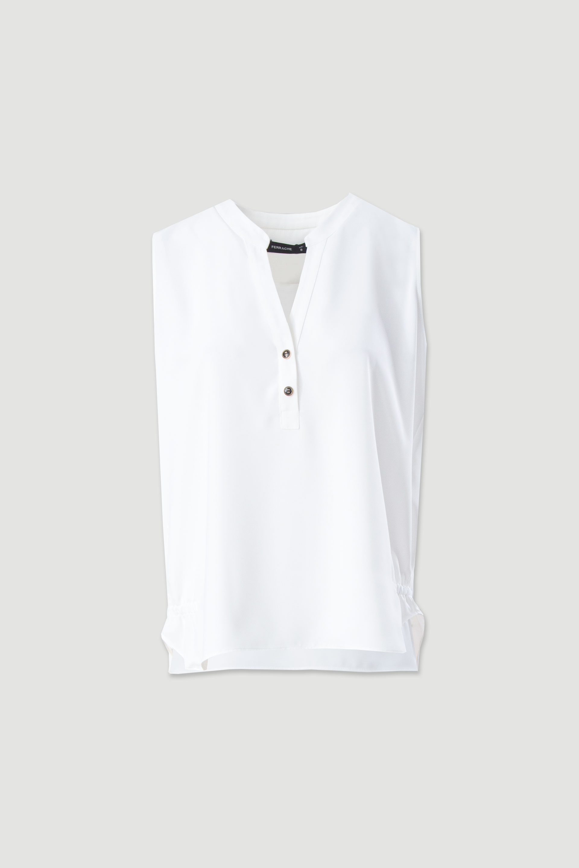 Blusa fluida com decote em bico