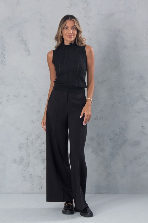 Pantaln clsico de pierna ancha
