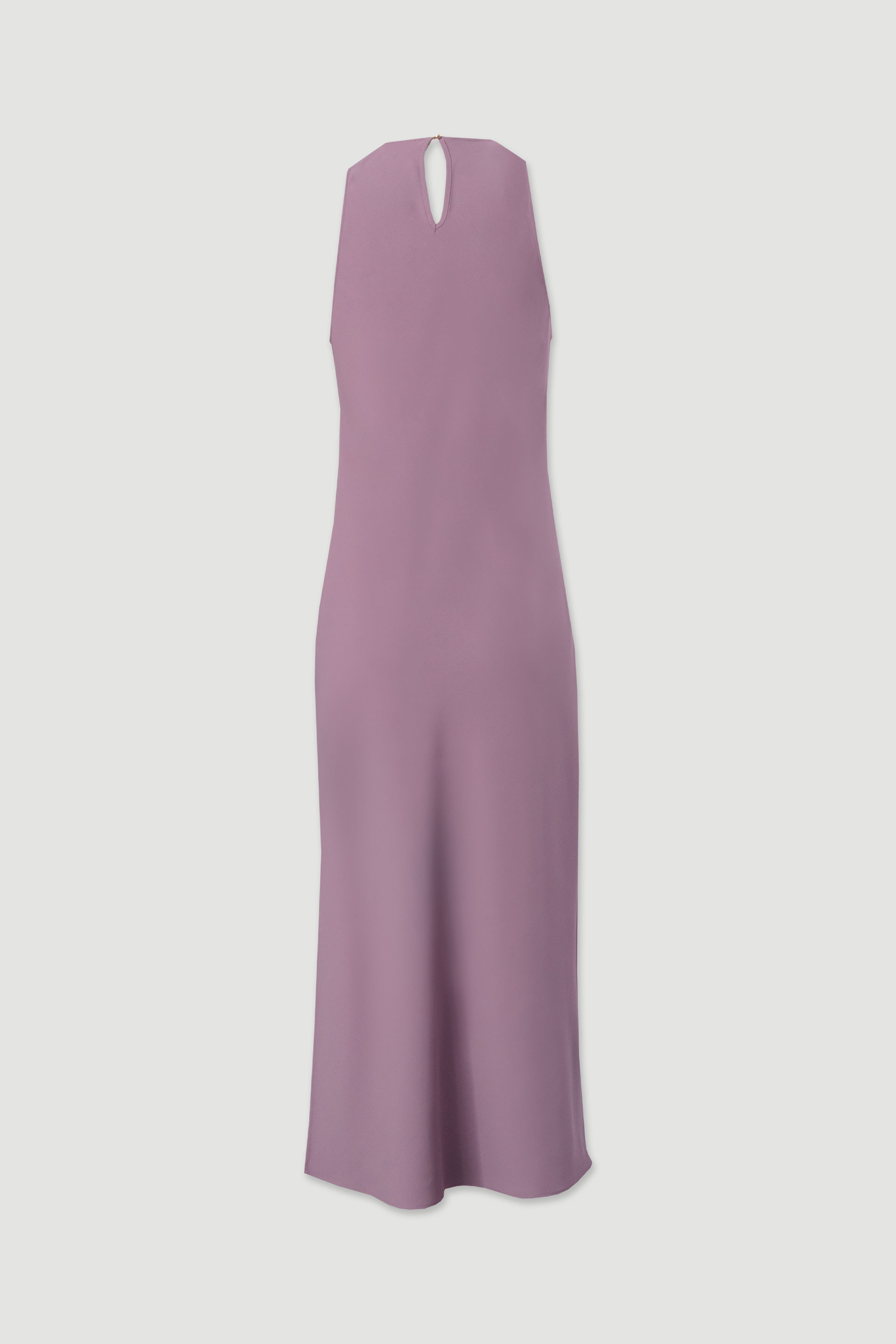 Long fluid dress with shoulder detail