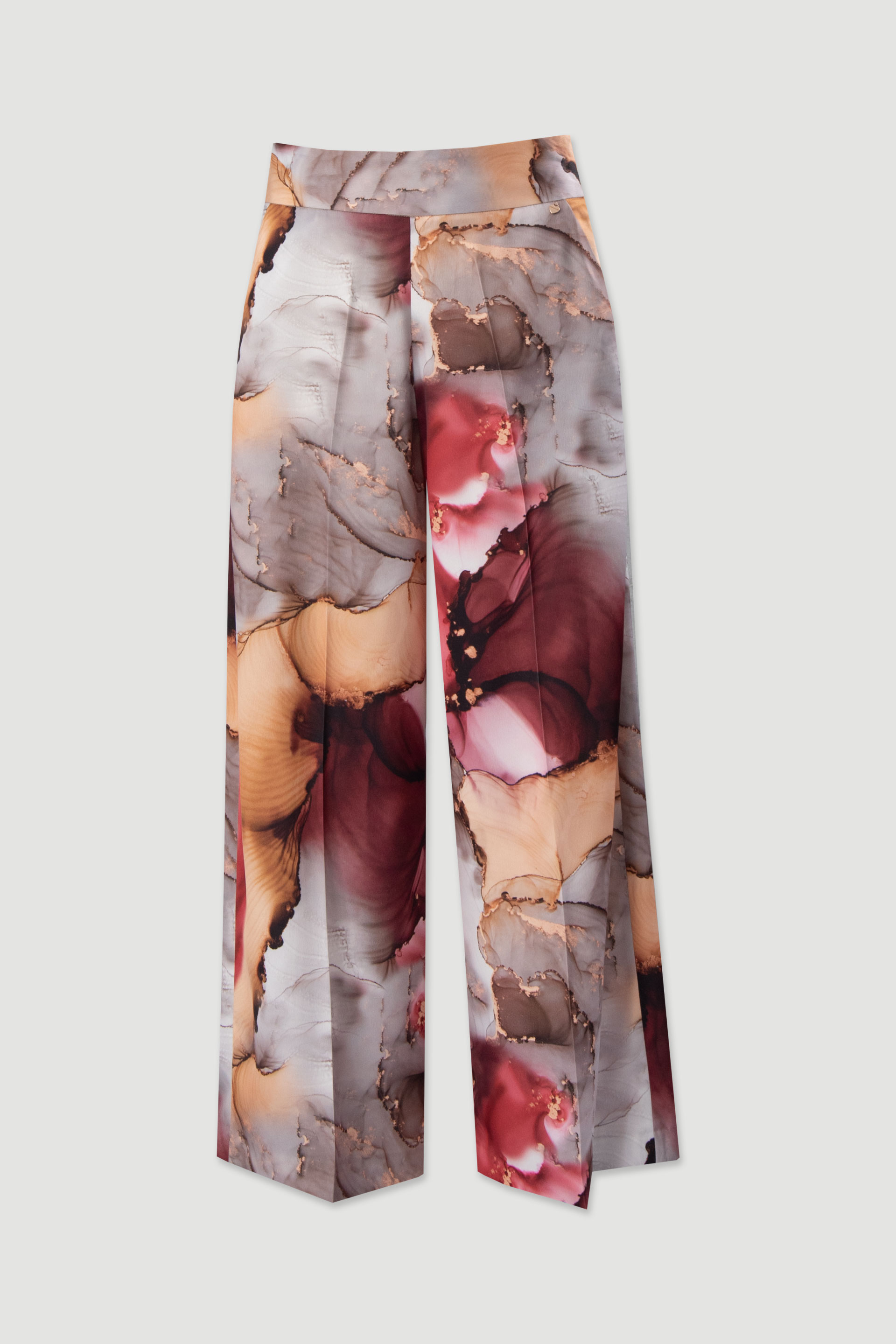 Pantalón culotte satinado estampado